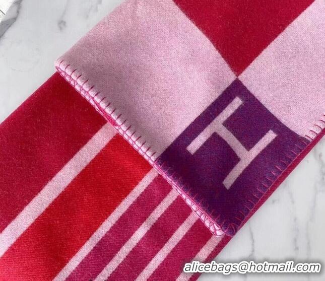 Inexpensive Hermes Avalon Throw Wool Cashmere Blanket 140x170cm 0923 Pink 2022