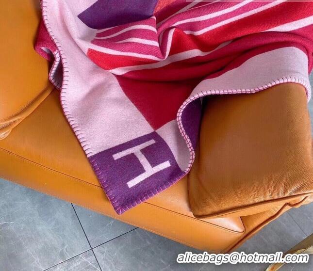 Inexpensive Hermes Avalon Throw Wool Cashmere Blanket 140x170cm 0923 Pink 2022