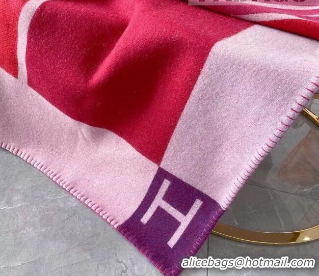 Inexpensive Hermes Avalon Throw Wool Cashmere Blanket 140x170cm 0923 Pink 2022