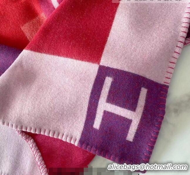 Inexpensive Hermes Avalon Throw Wool Cashmere Blanket 140x170cm 0923 Pink 2022