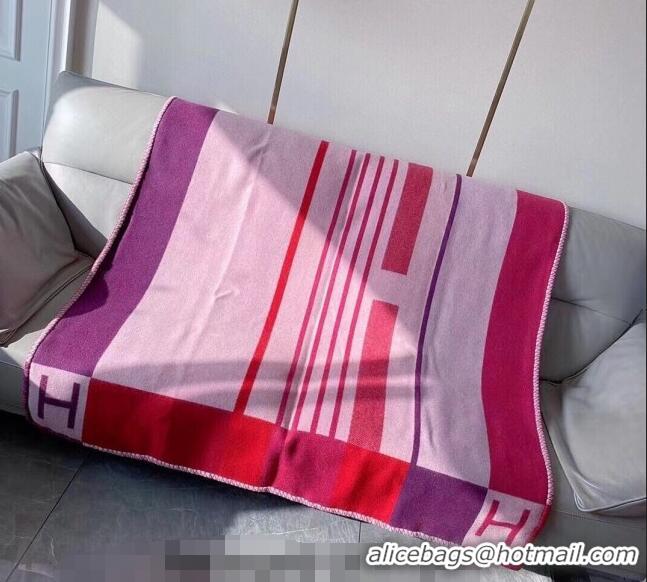 Inexpensive Hermes Avalon Throw Wool Cashmere Blanket 140x170cm 0923 Pink 2022