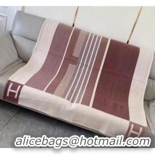 Unique Style Hermes Avalon Throw Wool Cashmere Blanket 140x170cm 0923 Brown 2022