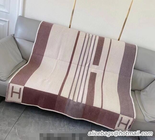 Unique Style Hermes Avalon Throw Wool Cashmere Blanket 140x170cm 0923 Brown 2022