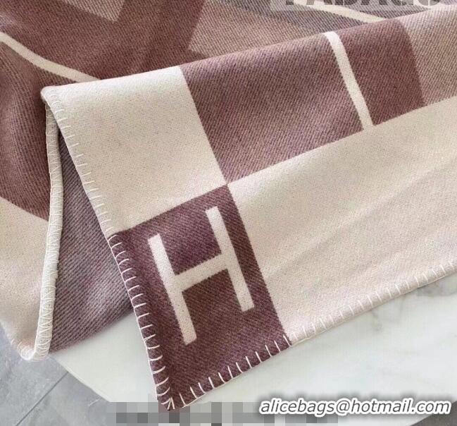 Unique Style Hermes Avalon Throw Wool Cashmere Blanket 140x170cm 0923 Brown 2022