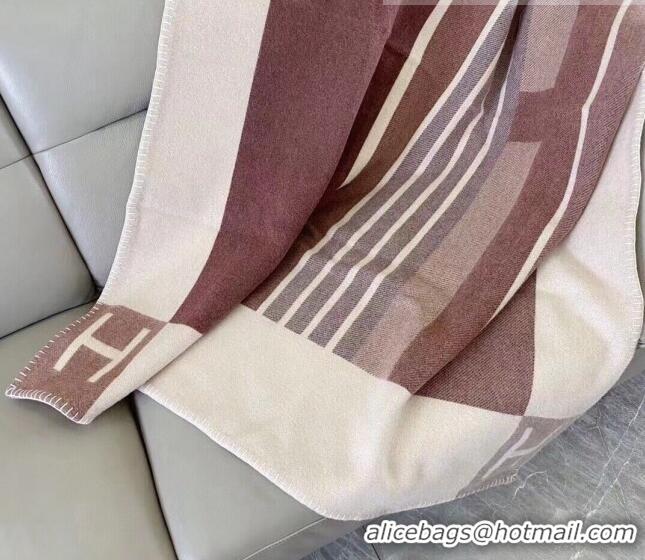 Unique Style Hermes Avalon Throw Wool Cashmere Blanket 140x170cm 0923 Brown 2022