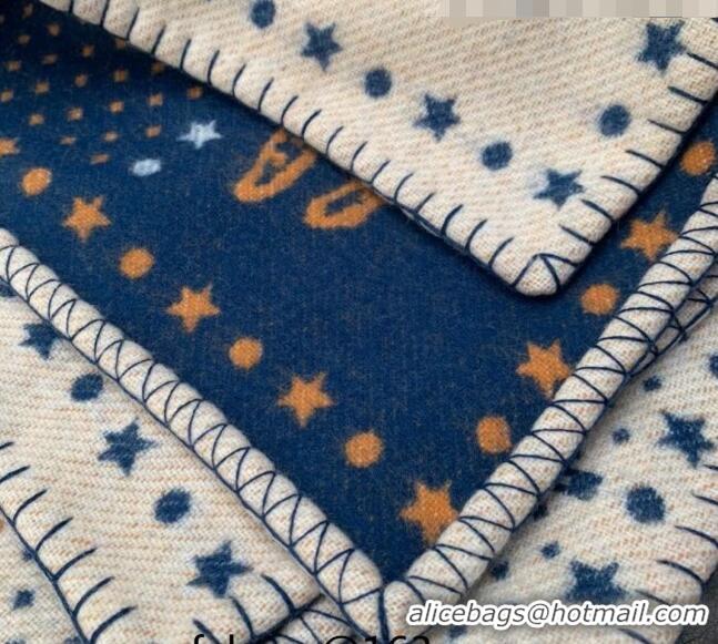 Good Taste Hermes Western and Company Wool Cashmere Baby Blanket 140x100cm H2316 Blue 2022