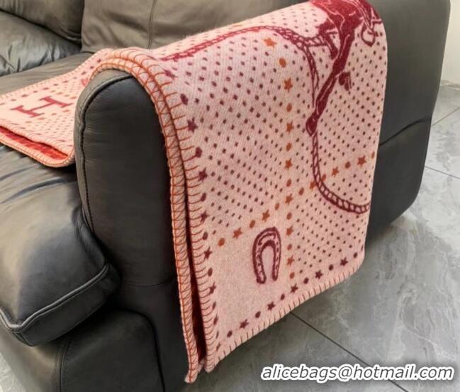 Trendy Design Hermes Western and Company Wool Cashmere Baby Blanket 140x100cm H2316 Red 2022