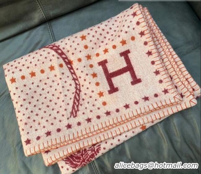 Trendy Design Hermes Western and Company Wool Cashmere Baby Blanket 140x100cm H2316 Red 2022