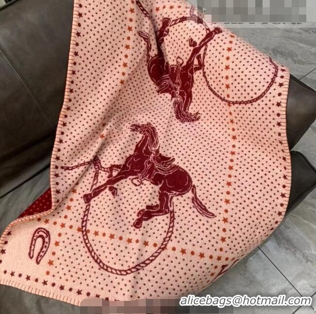 Trendy Design Hermes Western and Company Wool Cashmere Baby Blanket 140x100cm H2316 Red 2022