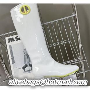 Best Price Dior Patent Leather CD High Boots White 092143