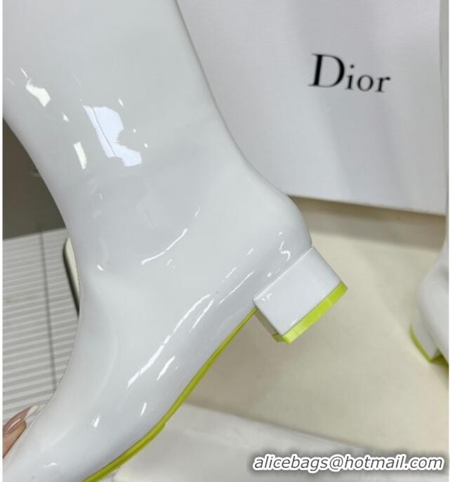 Best Price Dior Patent Leather CD High Boots White 092143