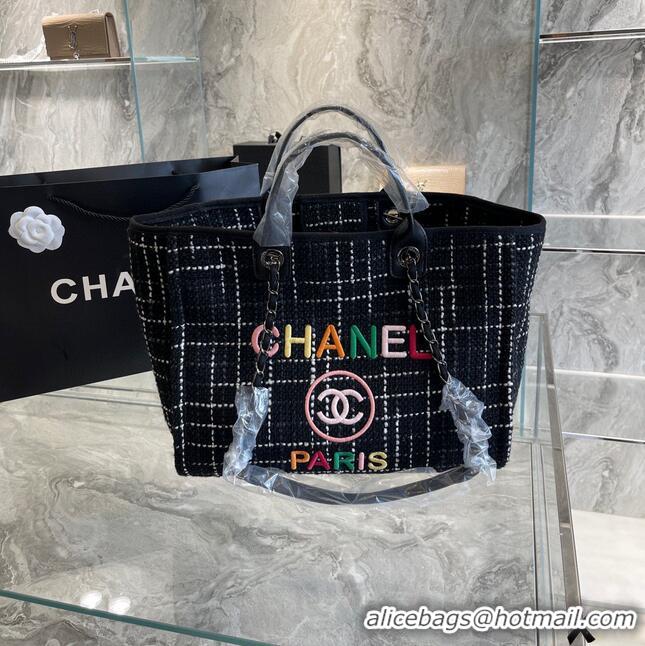 Buy Grade Chanel Weave Tote Shopping Bag B66955 Black