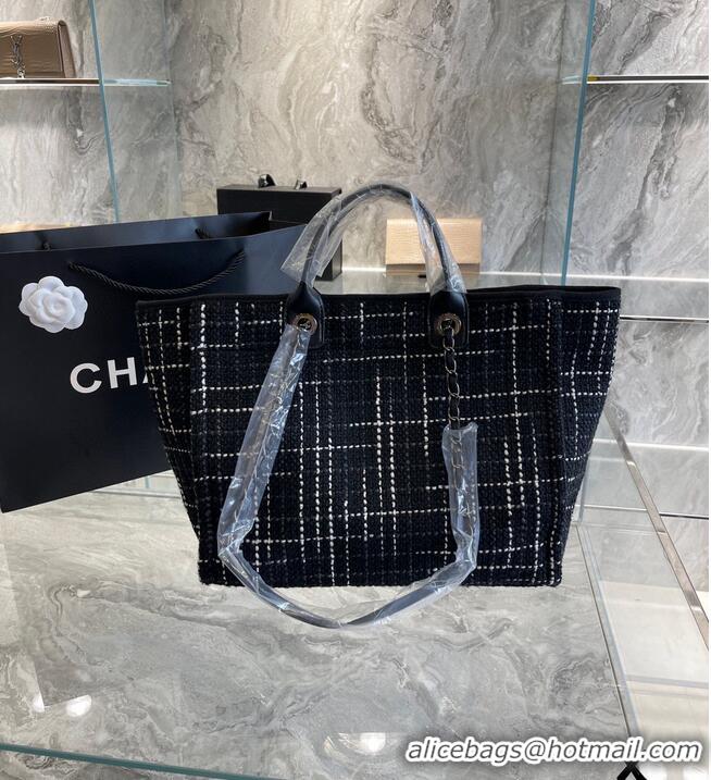 Buy Grade Chanel Weave Tote Shopping Bag B66955 Black