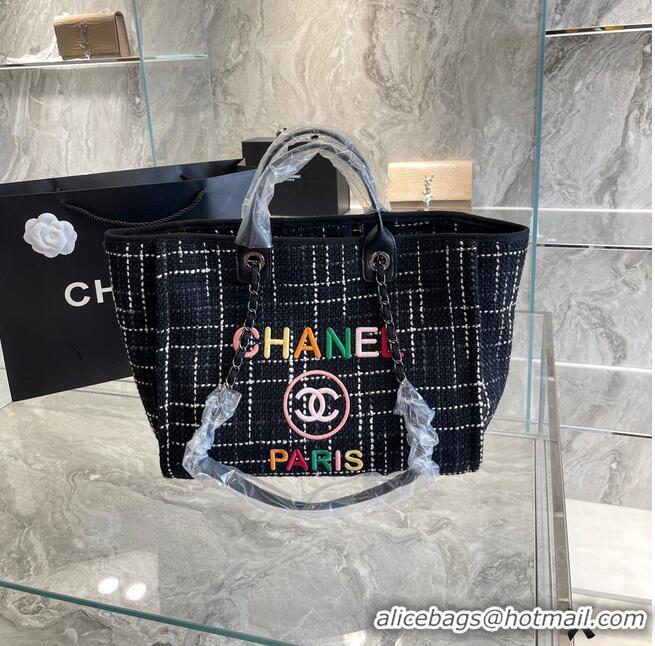 Buy Grade Chanel Weave Tote Shopping Bag B66955 Black