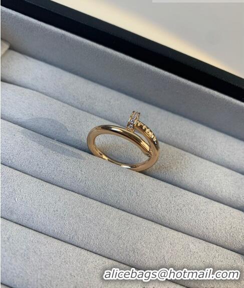 AAAAA Discount Cartier JUSTE UN CLOU Ring with Crystal C0072 Rosy Gold 2022