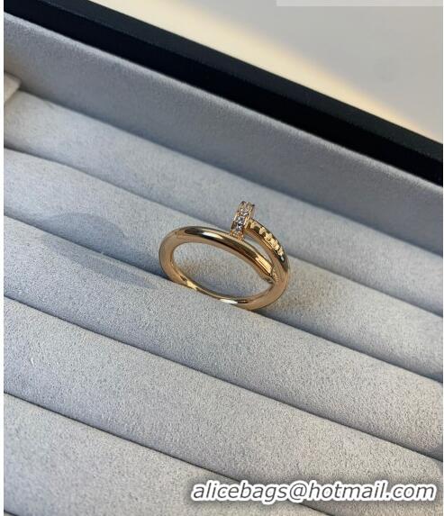 AAAAA Discount Cartier JUSTE UN CLOU Ring with Crystal C0072 Rosy Gold 2022