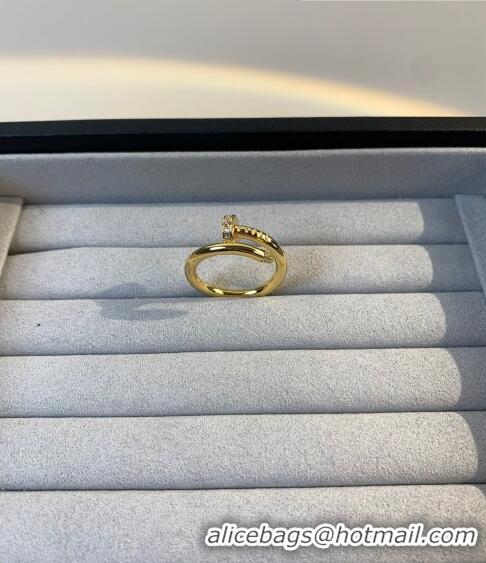 Well Crafted Cartier JUSTE UN CLOU Ring with Crystal C0072 Yellow Gold 2022