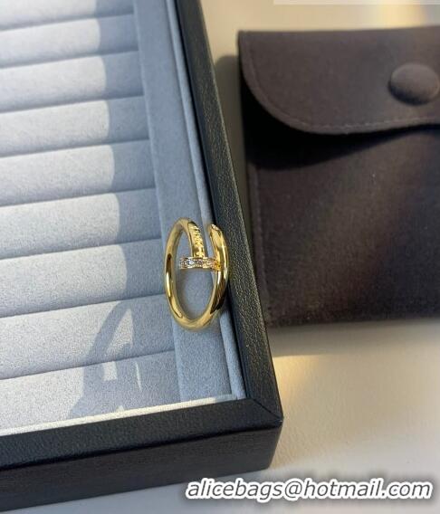 Well Crafted Cartier JUSTE UN CLOU Ring with Crystal C0072 Yellow Gold 2022