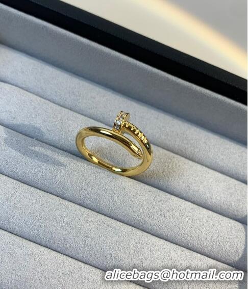 Well Crafted Cartier JUSTE UN CLOU Ring with Crystal C0072 Yellow Gold 2022