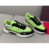 Best Product Valentino Ready Go Runner Sneaker in Wave Fabric Neon Green 052502