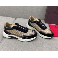 Trendy Design Valentino Ready Go Runner Sneaker in Wave Fabric Beige 052504