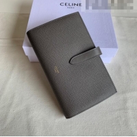 New Design Celine Palm-Grained Leather Large Strap Wallet CE1826 Grey 2022