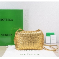 Promotional Bottega Veneta Small intrecciato leather cross-body bag 680255 gold