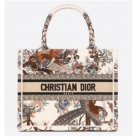 Luxurious Grade SMALL DIOR BOOK TOTE Multicolor Mille Fleurs Embroidery M1266