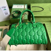 Buy Inexpensive Gucci GG Matelasse leather top handle bag 702242 Bright green