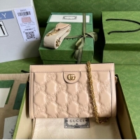 Pretty Style Gucci GG Matelasse leather shoulder bag 702200 Beige