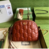 Most Popular Gucci GG Matelasse leather shoulder bag 702229 Light brown