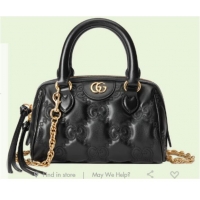 Sale Promotional Gucci GG Matelasse leather top handle bag 702251 black