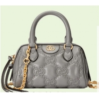 Buy Fashionable Gucci GG Matelasse leather top handle bag 702251 Dusty grey