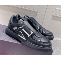 Discount Valentino VLTN Calfskin Low-top Sneakers Black 062542