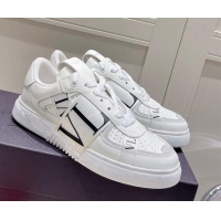 Grade Valentino VLTN Calfskin Low-top Sneakers White/Black 062543