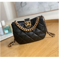 Buy Inexpensive Chanel SMALL HOBO BAG AS3475 black