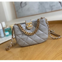 Famous Brand Chanel SMALL HOBO BAG AS3475 gray