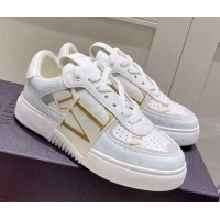 Good Product Valentino VLTN Calfskin Low-top Sneakers White/Gold 062559