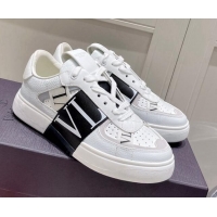 Low Cost Valentino VLTN Calfskin Low-top Sneakers White/Black 062560