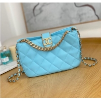 Top Quality Chanel SMALL HOBO BAG AS3476 Light Blue