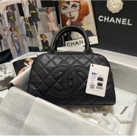 Famous Brand CHANEL Bowling Bag AS3034 black