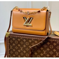 Cheap Design Louis Vuitton TWIST MM M20846 Gold Cipango Beige