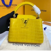 Top Quality Louis Vuitton crocodile skin CAPUCINES MINI M81190 yellow