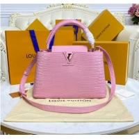 Super Quality Louis Vuitton crocodile skin CAPUCINES M48866 pink