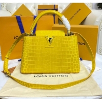 Top Quality Louis Vuitton crocodile skin CAPUCINES M48866 yelow