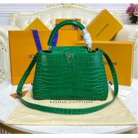 Reasonable Price Louis Vuitton crocodile skin CAPUCINES M48866 green