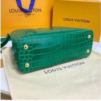 Reasonable Price Louis Vuitton crocodile skin CAPUCINES M48866 green