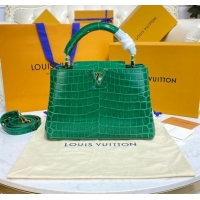 Good Product Louis Vuitton crocodile skin CAPUCINES BB M81190 green