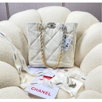 Buy Fashionable CHANEL 19 SHOPPING BAG AS3519 white