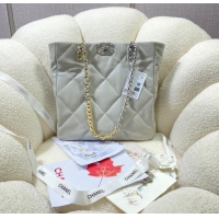 Buy Fashionable CHANEL 19 SHOPPING BAG AS3519 light gray